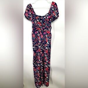 Band of the Free Floral Jumpsuit Smocked Bodice New Small